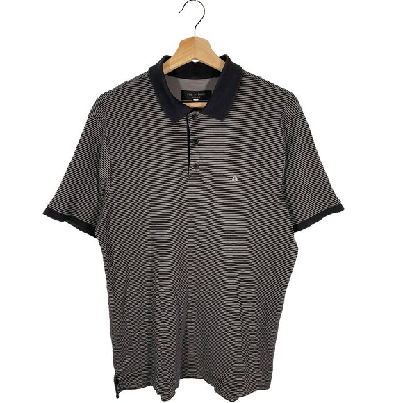 Rag & Bone Striped Polo Shirt Size L - Picture 1 of 8